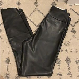 A and F FAUX leather leggings